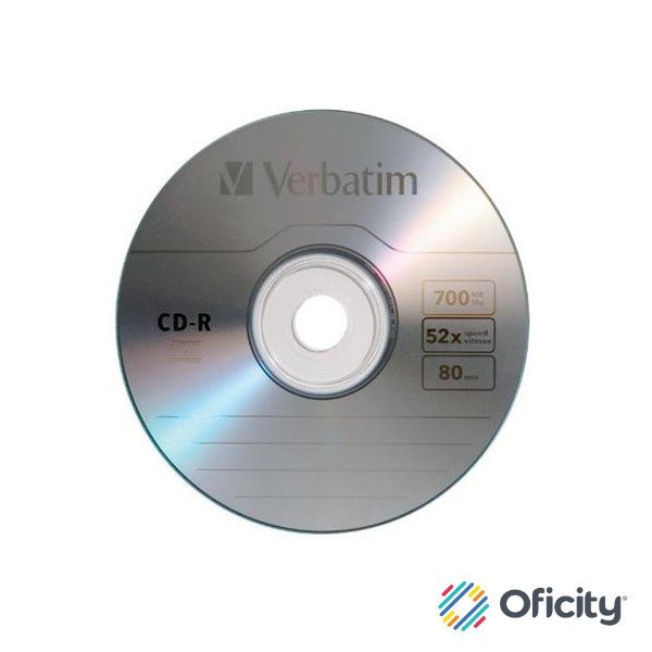 Disco VERBATIM CD-R 52X 80MIN 700MB C/100