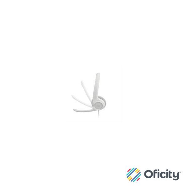 Audífonos Logitech USB H390 para Computadora con Audio Dígital Mejorado Control en Cable Color Blanco Crudo