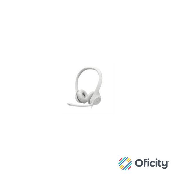 Audífonos Logitech USB H390 para Computadora con Audio Dígital Mejorado Control en Cable Color Blanco Crudo