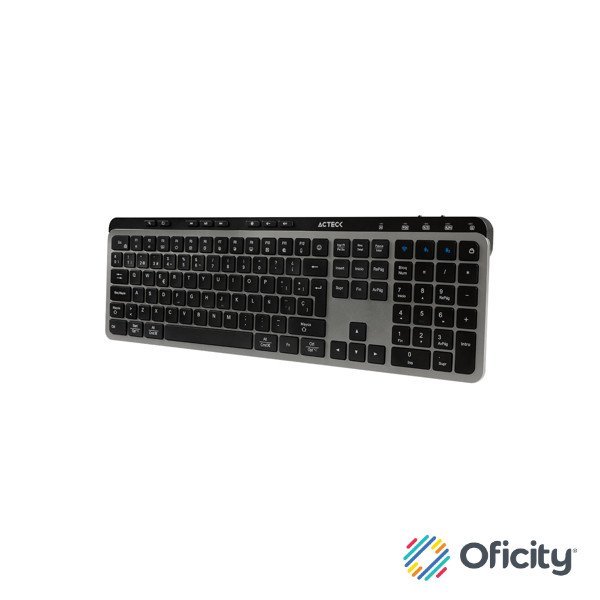 Teclado Multidispositivo Acteck Inspire Krea TI755/2.4MHz+2modosBT Elite Negro-Gris
