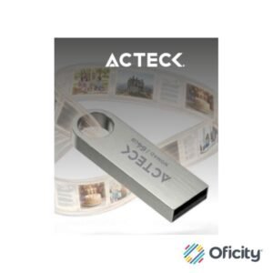 Memoria Acteck USB 64 GB metalica plata USB 20 lectura 25 MBs escritura 5 MBs compacta y resistente para uso diario