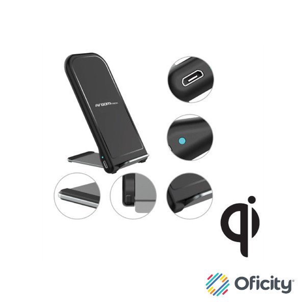 Cargador Argomtech Convertible Inalambrico 10 W Carga Rápida Bobinas Duales Micro-USB