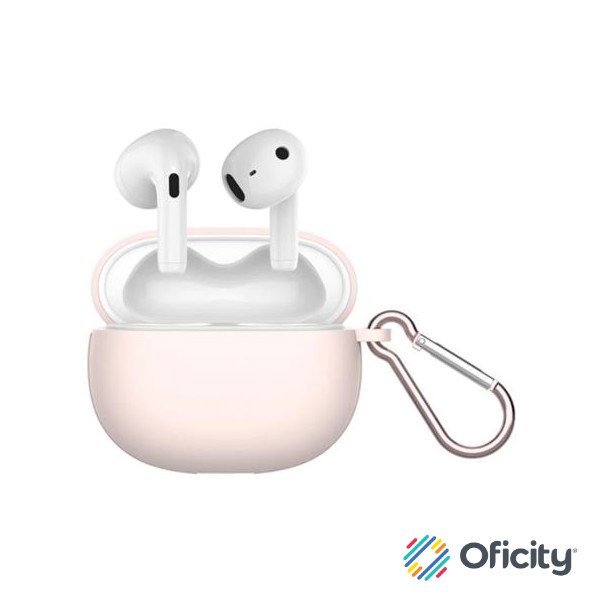 Audífonos Argomtech Skeipods E55 Inalámbricos Control Táctil Color Rosa