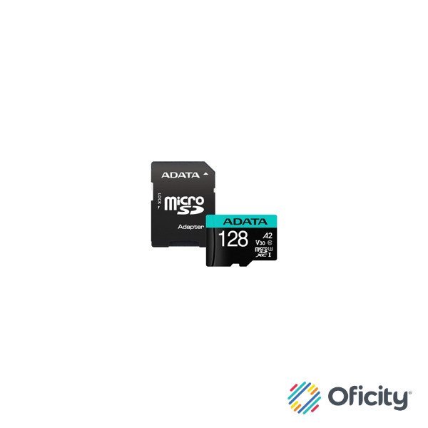 Memoria MicroSD Adata Premier Pro 128GB SDXC UHS-I U3 V30 Clase 10 A2 Con Adaptador