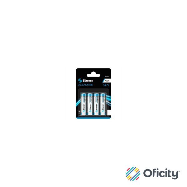 Pilas Steren Alcalinas Tipo AA 1.5V C/4 Pzas