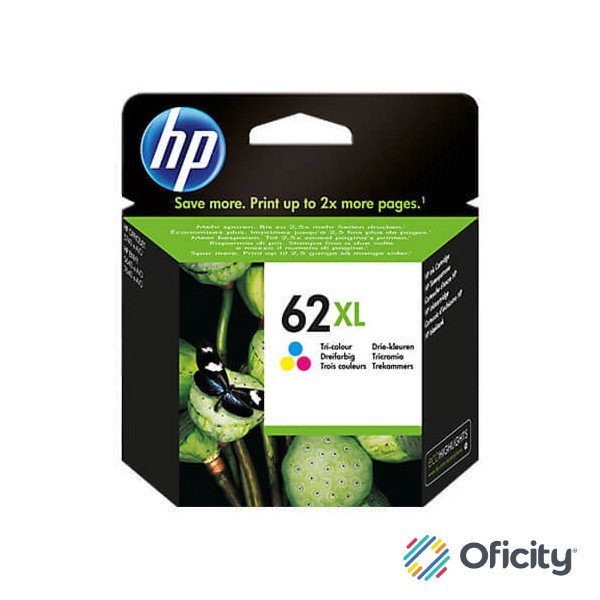 Tinta HP 62XL Tricolor Alto Rendimiento
