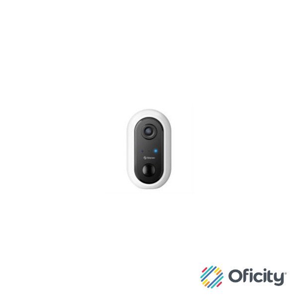 Cámara Seguridad Steren Wi-Fi FHD Fija con Batería Recargable Color Blanco