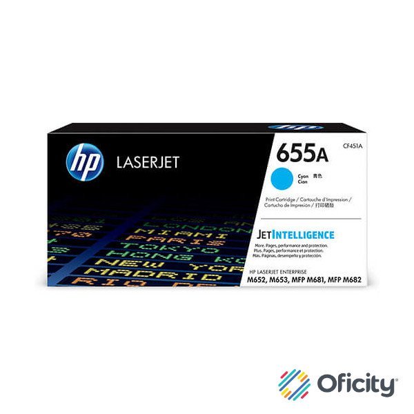 Toner HP LaserJet 655A Cian