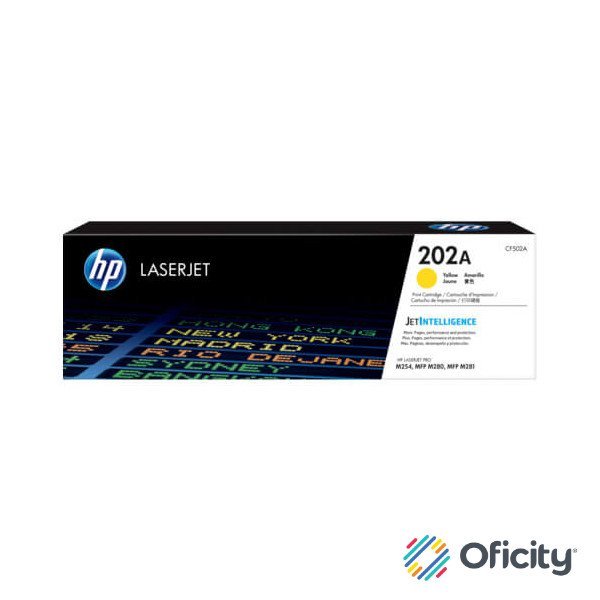 Toner HP LaserJet 202A Amarillo