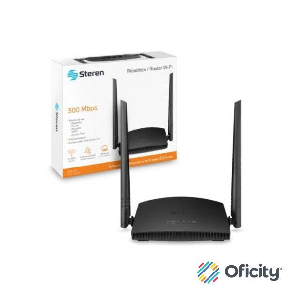 Router Steren Wi-Fi 300Mbps 2.4GHz Hasta 20m de Cobertura