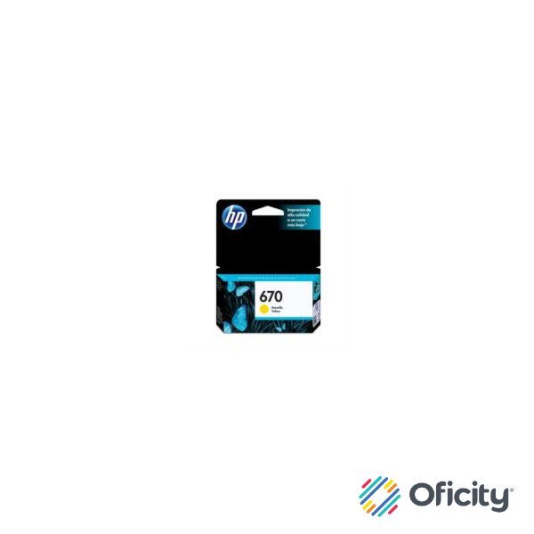 Tinta HP 670 Amarillo