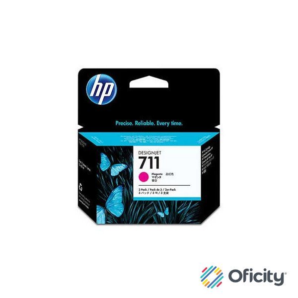 Tinta HP LF 711 Magenta 3Pack DesignJet