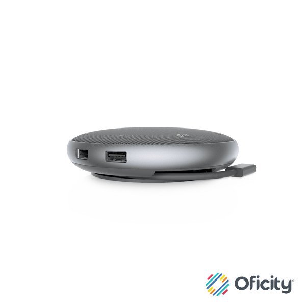 Adaptador Multipuerto y Altavoz Dell MH3021P Speaker Home 2 Puertos USB y Manos Libres Color Plata