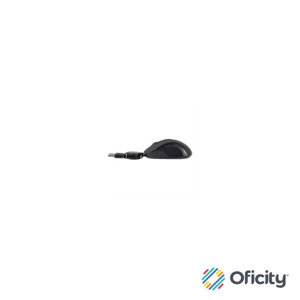 Mini Mouse Easy Line Óptico Retráctil Alámbrico 1000dpi Color Negro