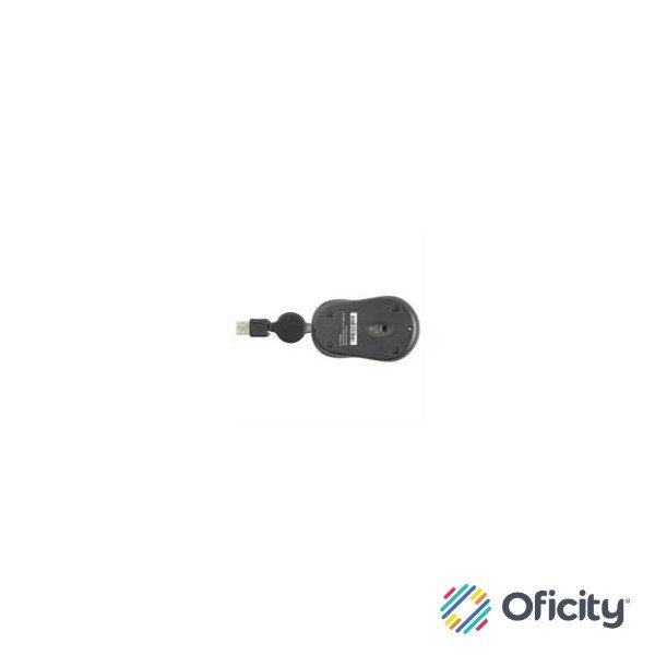Mini Mouse Easy Line Óptico Retráctil Alámbrico 1000dpi Color Negro