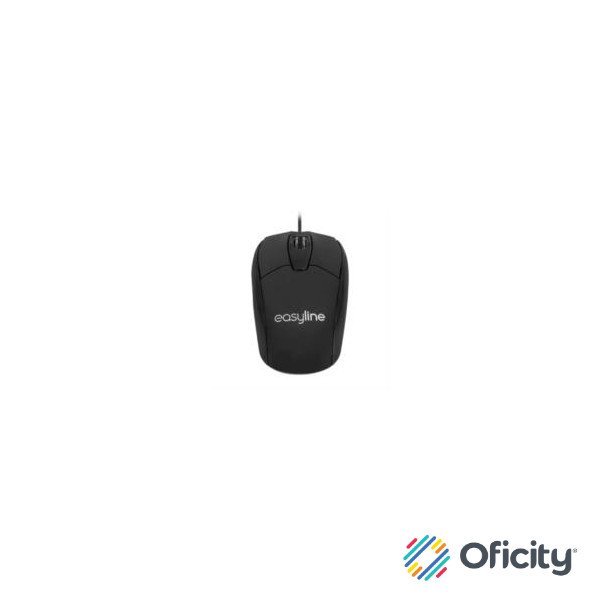 Mouse Easy Line Óptico Alámbrico USB 1000dpi Color Negro