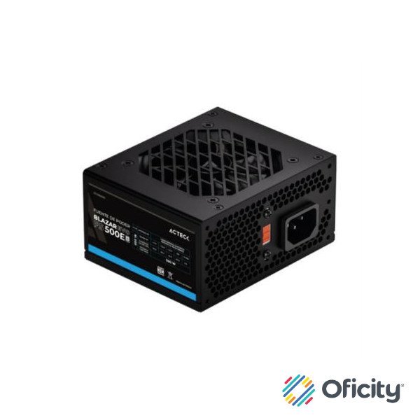 Fuente de Poder Acteck Blazar Evo FS500E SFX 500W 1x20+4 pin + 1xAtx 4 + 2xSata 2xMolex 4 pin Negro