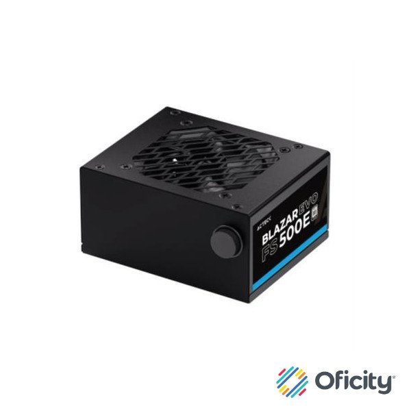 Fuente de Poder Acteck Blazar Evo FS500E SFX 500W 1x20+4 pin + 1xAtx 4 + 2xSata 2xMolex 4 pin Negro