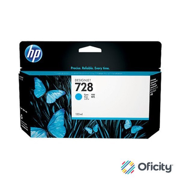Tinta HP LF 728 DesignJet Cyan 130ML