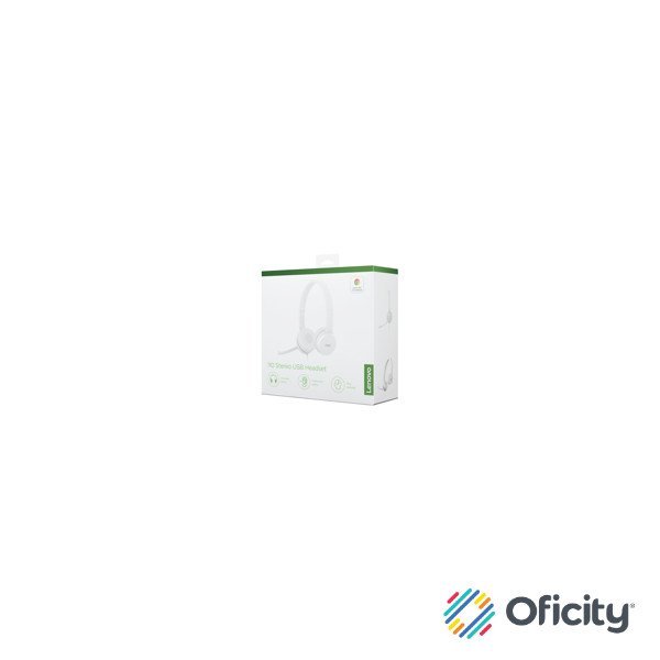 Diadema Alámbrica Lenovo 110 USB Color Nube Gris