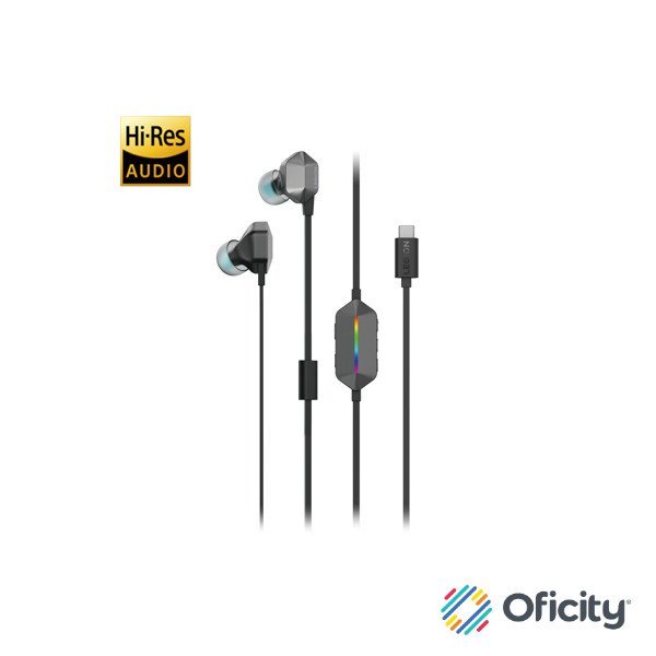 Accesorios Lenovo Auriculares Lenovo Legion E510 Gaming In-Ear RGB USB Tipo C Color Gris