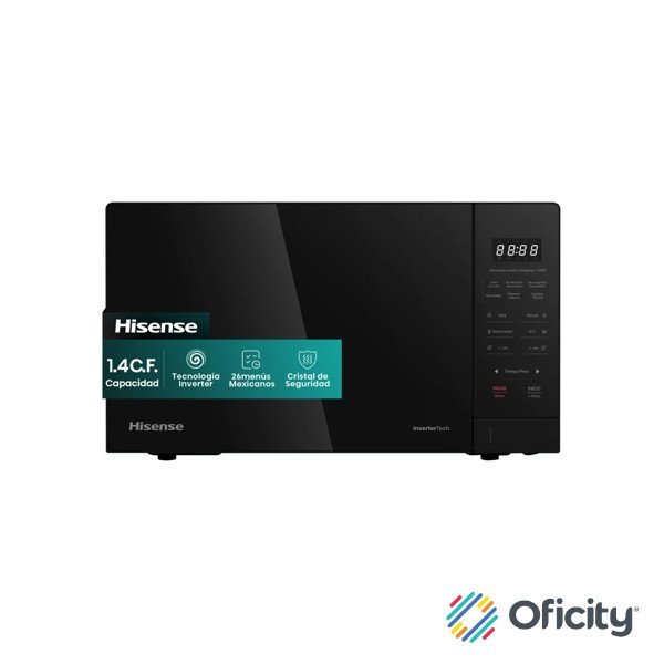Horno de Microondas Hisense Inverter 1.4 cucft Negro