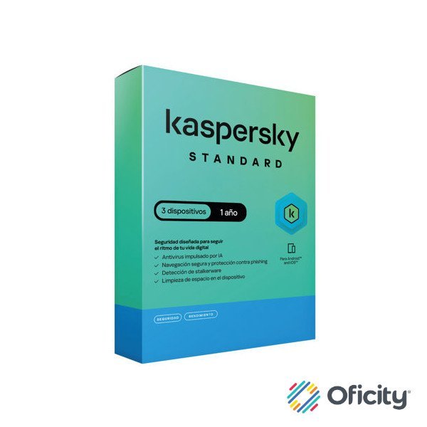 Licencia Antivirus Kaspersky Standard 1 Año 3 Dispositivos