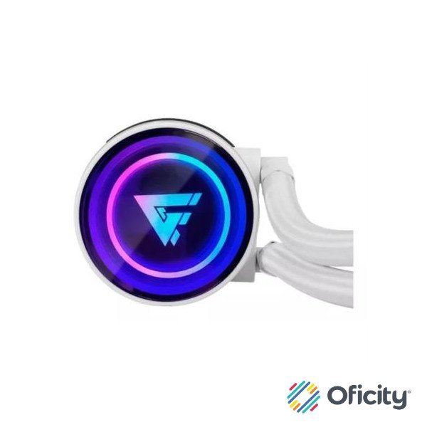 Enfriamiento Líquido Game Factor LQG600 240mm RGB TDP 250 2 Ventiladores 120mm 70 CFM Color Blanco