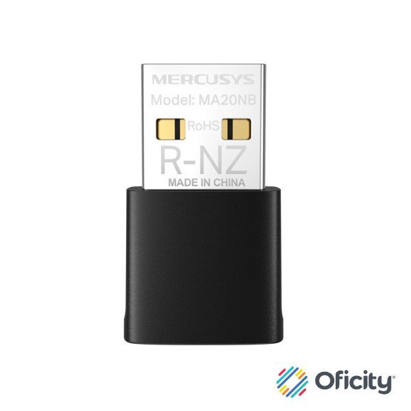 Adaptador Mercusys de TP-Link Inalámbrico Wi-Fi y Bluetooth 5.0 Nano Doble Banda 433 Mbps 5 GHz 200 Mbps 2.4 GHz AC650