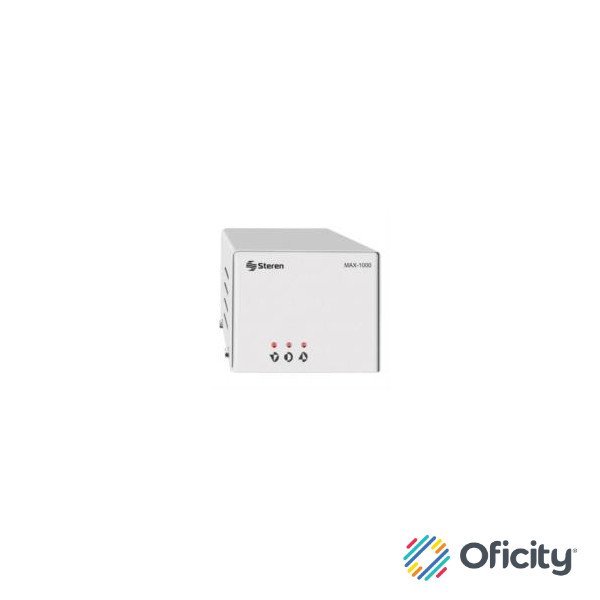 Regulador de Voltaje Steren MAX-1000 Metálico 1000W 4 Contactos