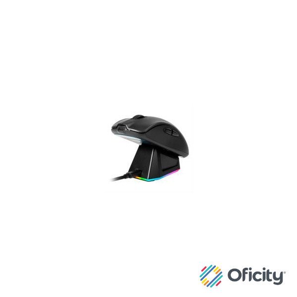 Mouse Game Factor MOW800 Inalambrico Wireless 2.4G BT Pixart 3395 26.000 DPI 4K HZ Base RGB Ultra Ligero 56G Negro