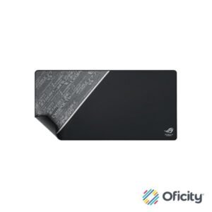 Tapete Mouse Pad Gamer Asus ROG Sheath BLK 900x440x3mm Antideslizante Color Negro/Gris