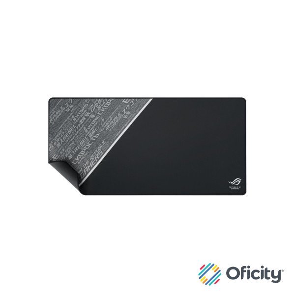 Tapete Mouse Pad Gamer Asus ROG Sheath BLK 900x440x3mm Antideslizante Color Negro/Gris