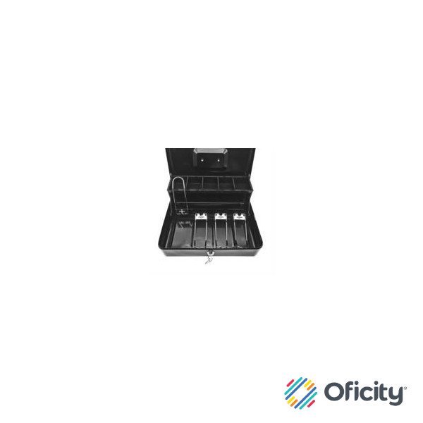 Caja Dinero Nextep Metalica Extra Grande 30 cm Bandeja Con Clips Para 4 Billetes