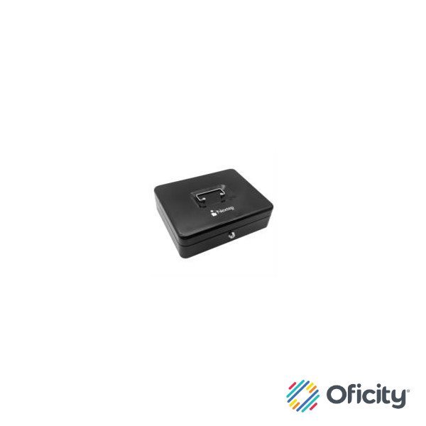 Caja Dinero Nextep Metalica Extra Grande 30 cm Bandeja Con Clips Para 4 Billetes