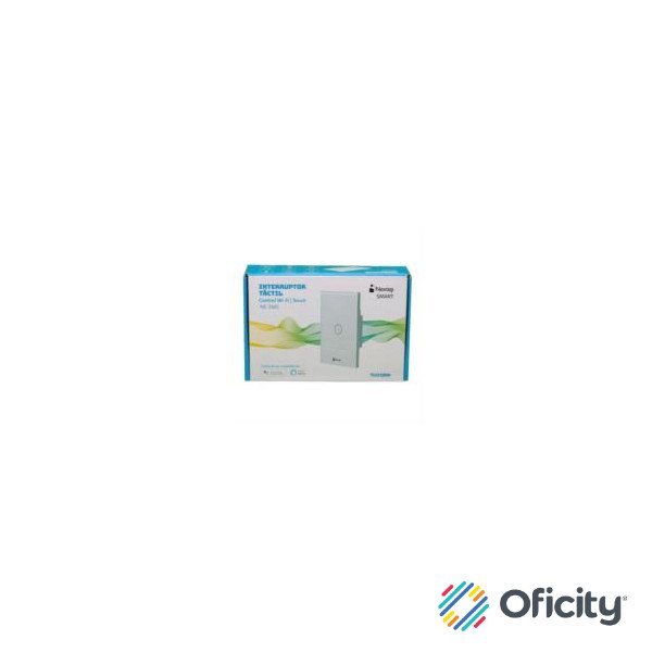Interruptor Nextep Smart de Luz Pared Táctil Sencillo Control Wi-Fi