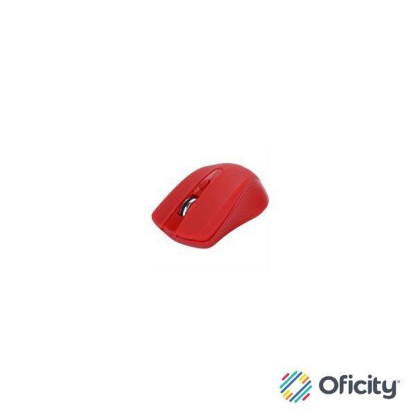 Mouse Nextep Inalámbrico USB Color Rojo 1600 dpi Baterías Incluidas