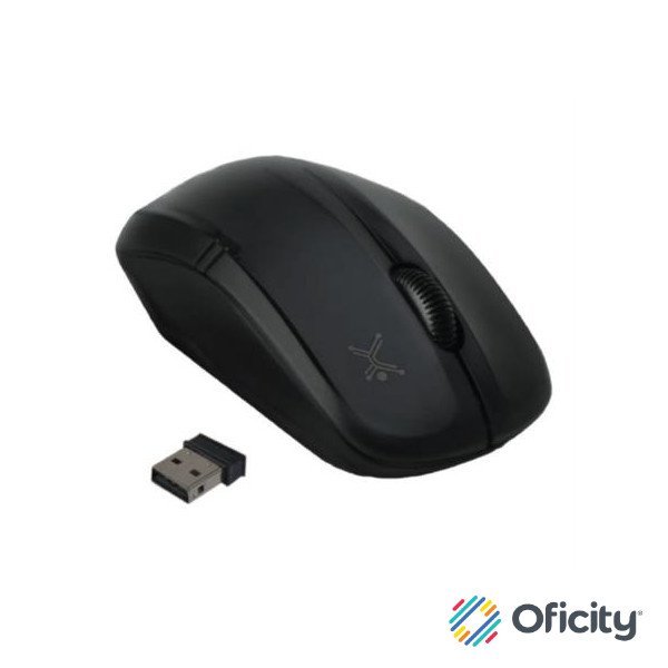 Mouse Inalámbrico Perfect Choice Essential Ajustable 800-1200-1600dpi Color Negro
