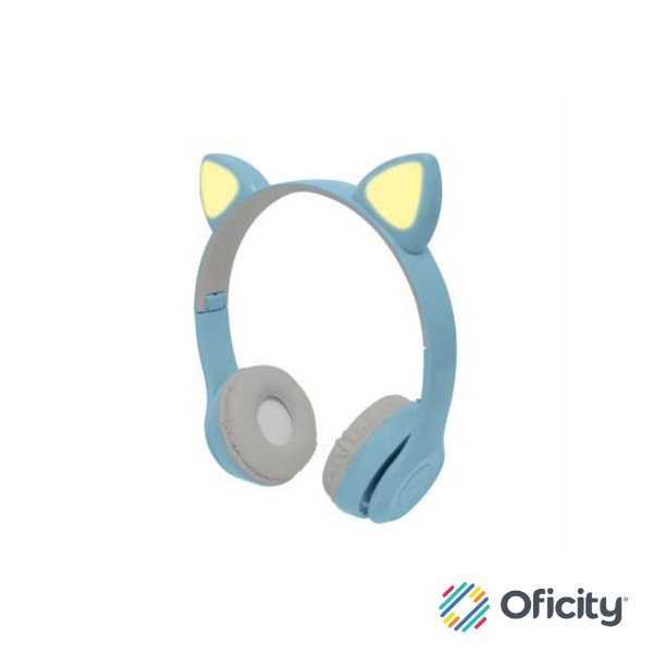 Diadema Perfect Choice Catto Inalámbrica con Luz para Niños Color Azul