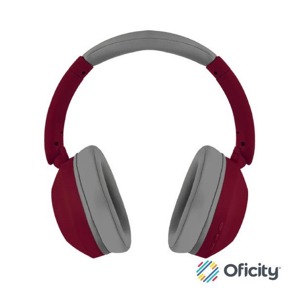 Audifono Perfect Choice Soundia Bluetooth On-Ear Borgoña