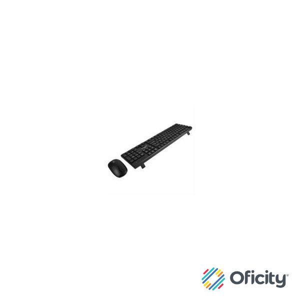 Kit de Teclado y Mouse Perfect Choice Dust Inalámbrico USB Silencioso y Antiderrames Color Negro