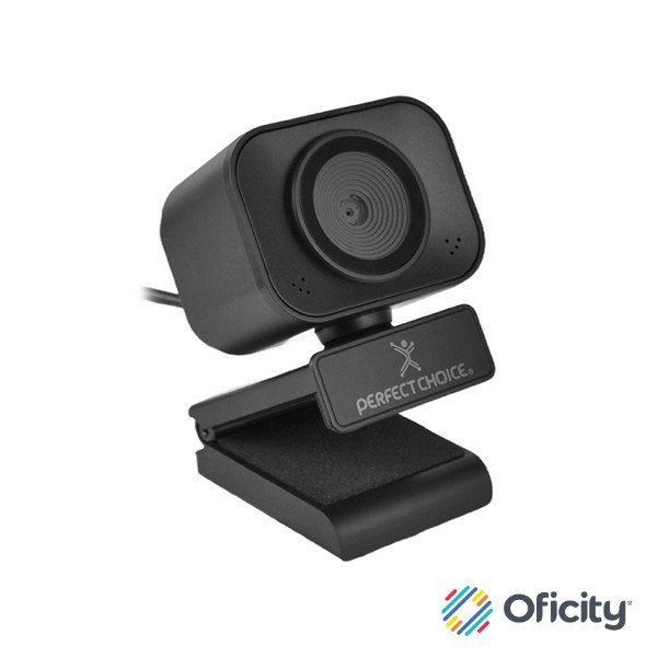 Cámara Web Perfect Choice USB 2K reales con 5 MPX autofocus Color Negro