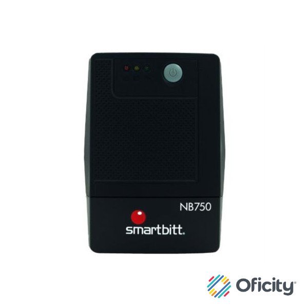 UPS Smartbitt Smart Interactive NB750 750VA/375 Watts 6 Contactos Protección de Línea Telefónica RJ-11