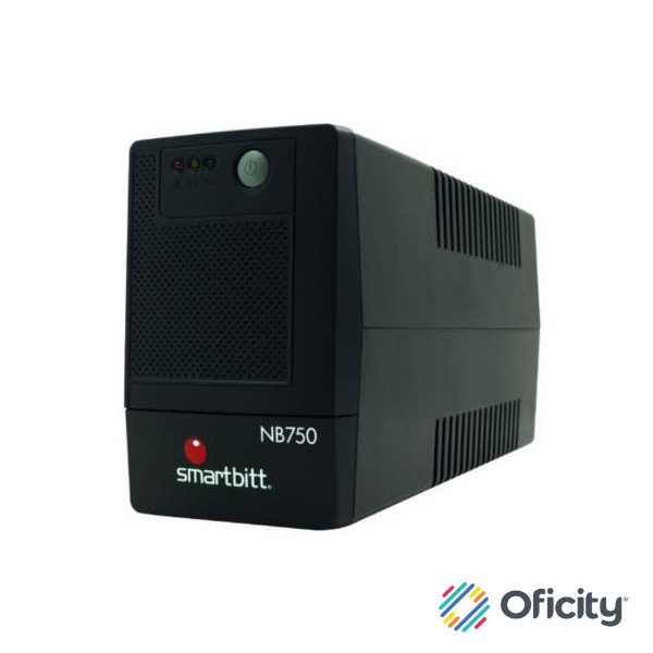 UPS Smartbitt Smart Interactive NB750 750VA/375 Watts 6 Contactos Protección de Línea Telefónica RJ-11