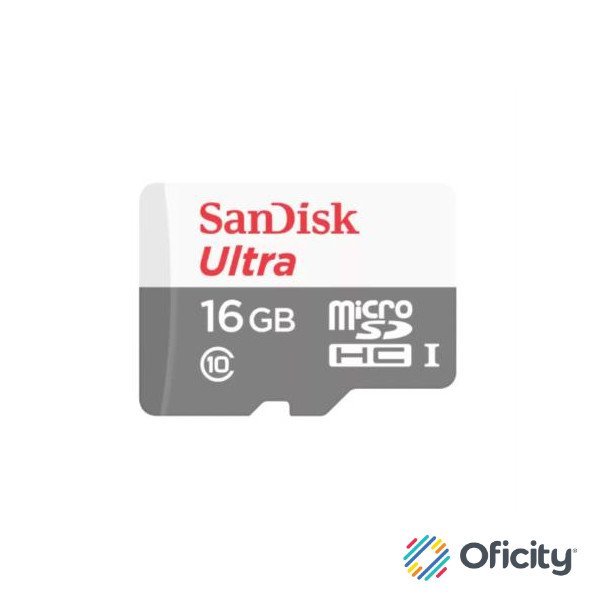 Memoria Micro SD SanDisk Ultra 64GB Micro SDXC UHS-I Clase 10 C/Adaptador Color Gris Blanco SDSQUNR-064G-GN3MA