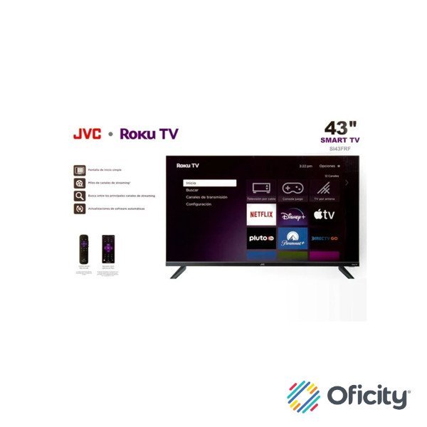 Televisor JVC 43" Smart TV Roku FHD SI43FRF Frameless