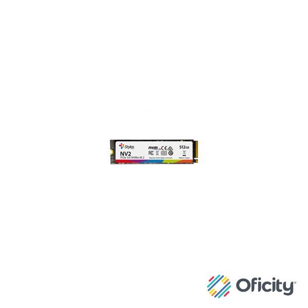 SSD Stylos NVMe 512GB M.2 2500 MB/s Escritura 3000 MB/s Lectura PCI Express 3.0