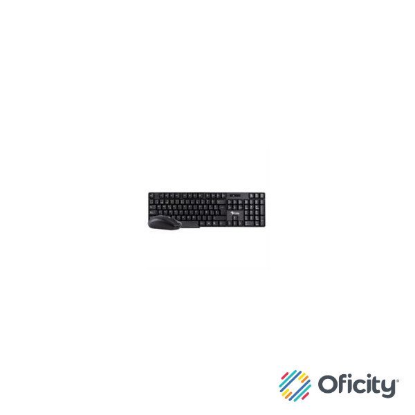 Kit Teclado y Mouse Stylos Inalámbrico 105 Teclas 1200 dpi USB Nano Alcance 10m Color Negro