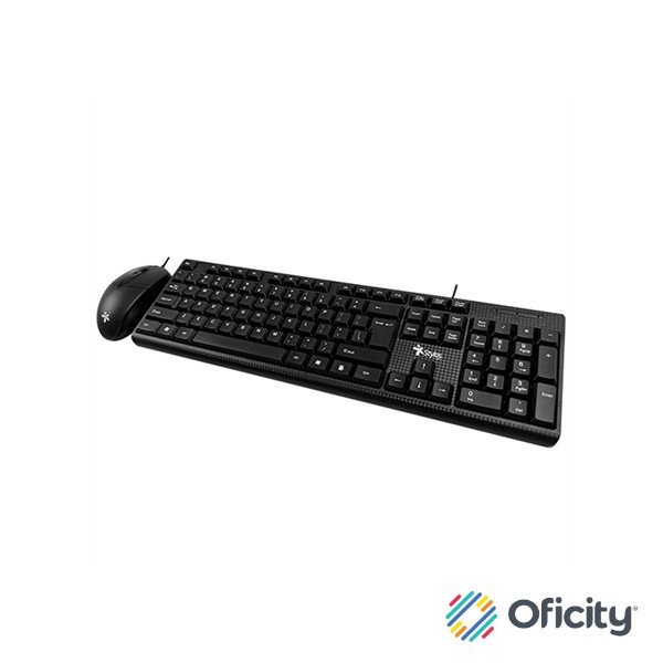 Kit Teclado y Mouse Stylos Tech Alámbrico 105 Teclas Conexión USB Color Negro