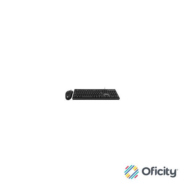 Kit Teclado y Mouse Stylos Tech Alámbrico 105 Teclas Conexión USB Color Negro